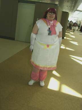 there is nothing worse than cosplay in which even the costume is a total piece of shit. except maybe cosplay in which the cosplayer needs to lose 80 lbs. before wearing said piece of shit.